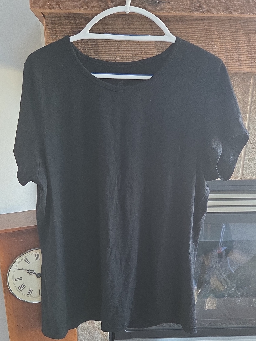 WoolX Addie Black Short Sleeve Tee Shirt Womens Size XL Wool Blend Lightweight